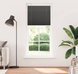 vidaXL Roleta plisowana czarna 85x200 cm Szerokość tkaniny 84,4 cm 2