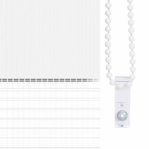 vidaXL Roleta zebra, biała, szerokość tkaniny 110,9 cm, poliester 9