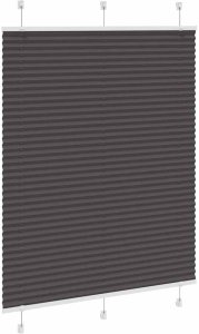vidaXL Roleta plisowana czarna 110x150 cm Szerokość tkaniny 109,4 cm 3