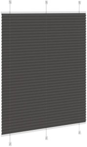 vidaXL Roleta plisowana czarna 110x150 cm Szerokość tkaniny 109,4 cm 4