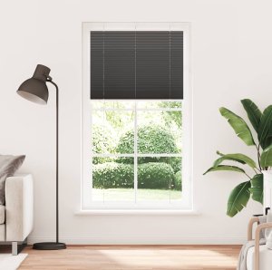 vidaXL Roleta plisowana czarna 110x200 cm Szerokość tkaniny 109,4 cm 2