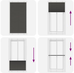 vidaXL Roleta plisowana czarna 110x200 cm Szerokość tkaniny 109,4 cm 7