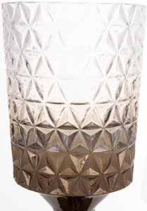 Świecznik Szklany Przeźroczysto-brązowy 30x13x13 2