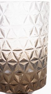 Świecznik Szklany Przeźroczysto-brązowy 30x13x13 3