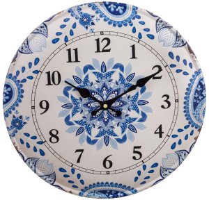 Zegar Biało-niebieski 36x36x2 1