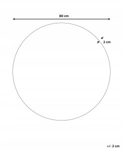 Beliani Lustro ścienne BOUCHON 80 cm 80 cm Zielony 7