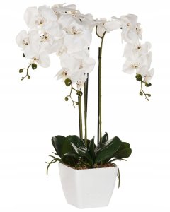 Beliani Sztuczna roślina doniczkowa 59 cm ORCHID 3