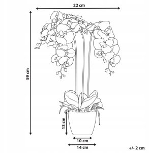 Beliani Sztuczna roślina doniczkowa 59 cm ORCHID 6