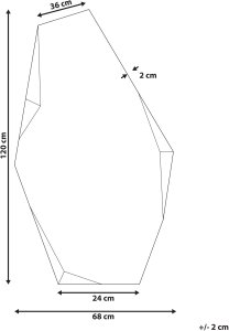 Beliani Lustro ścienne ARGUEL 68 cm 120 cm Złoty 3