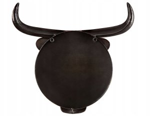 Beliani Dekoracja ścienna Byk ERBIUM Metal Szary 41 cm 4