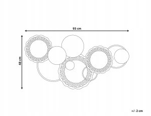 Beliani Dekoracja ścienna PLUTONIUM Metal Kolorowy 48 cm 3