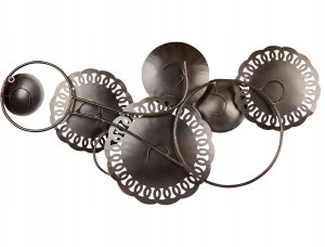 Beliani Dekoracja ścienna PLUTONIUM Metal Kolorowy 48 cm 4