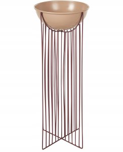 Beliani Zestaw 2 doniczek na nóżkach FICARIA Metal 22 cm Różowy 5