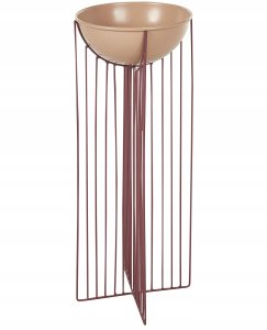 Beliani Zestaw 2 doniczek na nóżkach FICARIA Metal 22 cm Różowy 6