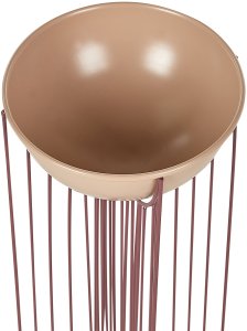 Beliani Zestaw 2 doniczek na nóżkach FICARIA Metal 22 cm Różowy 7