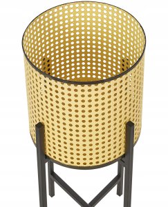 Beliani Doniczka na nóżkach FALLOPIA Metal 25 cm Beżowy 5