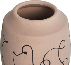 Beliani Wazon na kwiaty SKATE Kamionka 20 cm Piaskowy 2