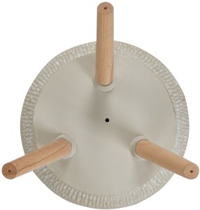 Beliani Doniczka na nóżkach ATHAEA Ceramika 37 cm Beżowy 5