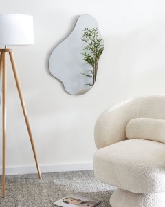 Beliani Lustro ścienne HERRY 46 cm 76 cm Szary 2