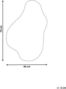 Beliani Lustro ścienne HERRY 46 cm 76 cm Szary 3