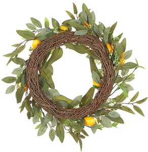 Dekoracja świąteczna Beliani Wieniec dekoracyjny LENRUN Zielony 4 cm 4