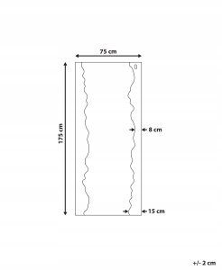 Beliani Lustro ścienne SAULLCET 75 cm 175 cm Czarny 3