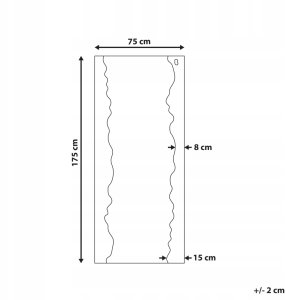Beliani Lustro ścienne SAULLCET 75 cm 175 cm Czarny 7