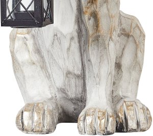 Beliani Figurka ogrodowa Królik GERLAND Ceramika Złamana biel 2