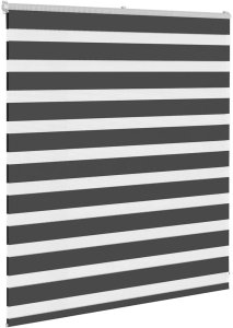 vidaXL Roleta Zebra Czarna 135x100 cm Szerokość tkaniny Poliester 3