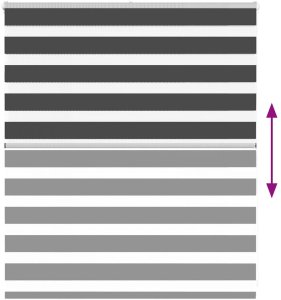 vidaXL Roleta Zebra Czarna 135x100 cm Szerokość tkaniny Poliester 5