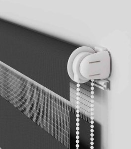 vidaXL Roleta Zebra Czarna 135x100 cm Szerokość tkaniny Poliester 10