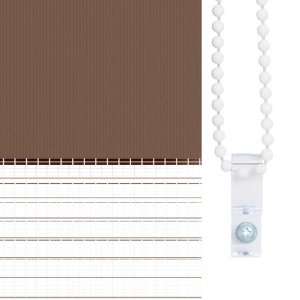 vidaXL Roleta zebra, brzozowa, szerokość tkaniny 120,9 cm, poliester 9