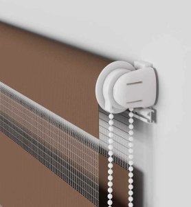 vidaXL Roleta zebra, brzozowa, szerokość tkaniny 130,9 cm, poliester 10