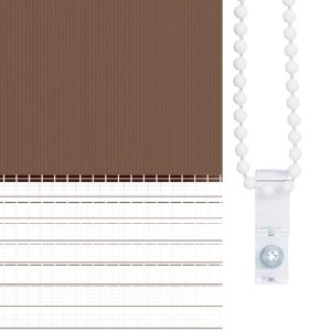 vidaXL Roleta zebra, brzozowa, szerokość tkaniny 130,9 cm, poliester 9