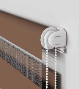 vidaXL Roleta zebra, brzozowa, szerokość tkaniny 130,9 cm, poliester 10