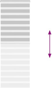vidaXL Roleta zebra, jasnoszara, szerokość tkaniny 65,9 cm, poliester 5