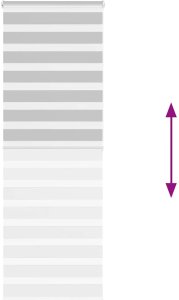 vidaXL Roleta zebra, jasnoszara, szerokość tkaniny 85,9 cm, poliester 5