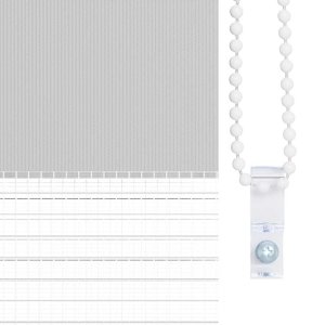 vidaXL Roleta zebra, jasnoszara, szerokość tkaniny 85,9 cm, poliester 9