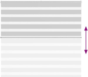 vidaXL Roleta zebra, jasnoszara, szerokość tkaniny 155,9cm, poliester 5