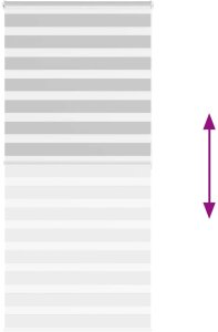 vidaXL Roleta zebra, jasnoszara, szerokość tkaniny 90,9 cm, poliester 5