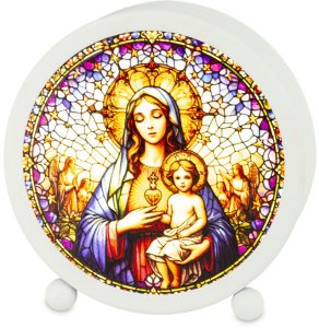 Lampion Witrażowy Led Metalowa Dekoracyjna Latarnia 1