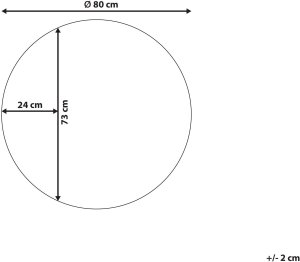 Beliani Lustro ścienne CHARRON 80 cm Różowe złoto 3