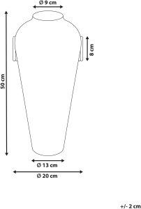 Beliani Wazon dekoracyjny ELATIA Rattan 50 cm Naturalny 3