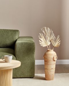Beliani Wazon dekoracyjny ELATIA Rattan 50 cm Naturalny 4