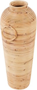 Beliani Wazon dekoracyjny ELATIA Rattan 50 cm Naturalny 6
