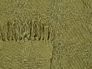 Beliani Koc VELLA Bawełna 200 x 220 cm Oliwkowy 3