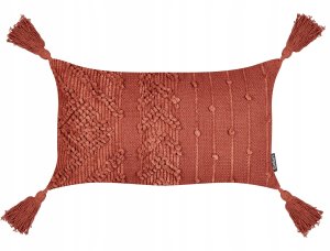 Beliani Zestaw 2 poduszek dekoracyjnych VALVARIA Bawełna 30 x 50 cm Czerwony Wzór zygzak 4