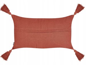 Beliani Zestaw 2 poduszek dekoracyjnych VALVARIA Bawełna 30 x 50 cm Czerwony Wzór zygzak 5