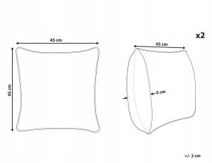 Beliani Zestaw 2 poduszek dekoracyjnych SAGENIA Bawełna 45 x 45 cm Pomarańczowy Wzór abstrakcyjny 3