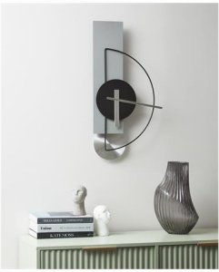 Beliani Zegar ścienny CEVINS 31 cm Metal Jasnoszary 2